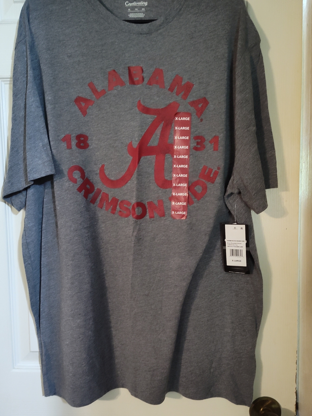 Captivating Alabama Crimson Tide Gray Graphic Tee - Short Sleeve